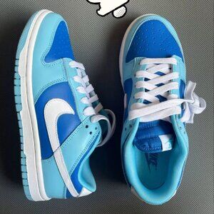 New Nike Dunk Reversed Blue and White Women's Sports Shoes